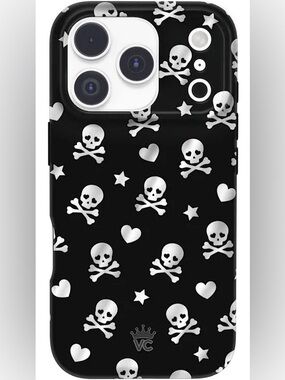 Velvet Caviar Chrome Skulls Phone Case - iPhone 14 Pro